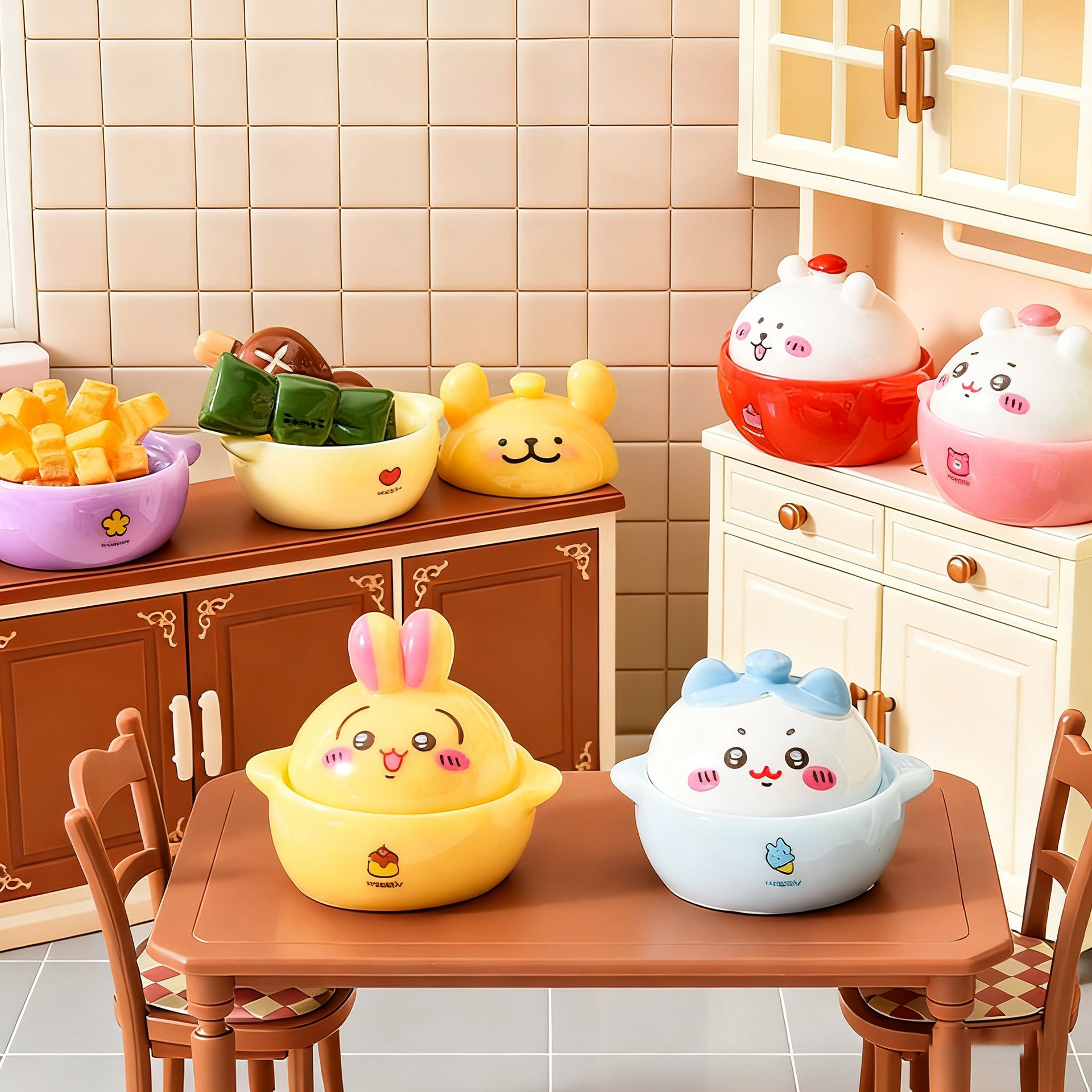Car Accessories Japan - Colorful Animal Clay Pot Three Dimensional