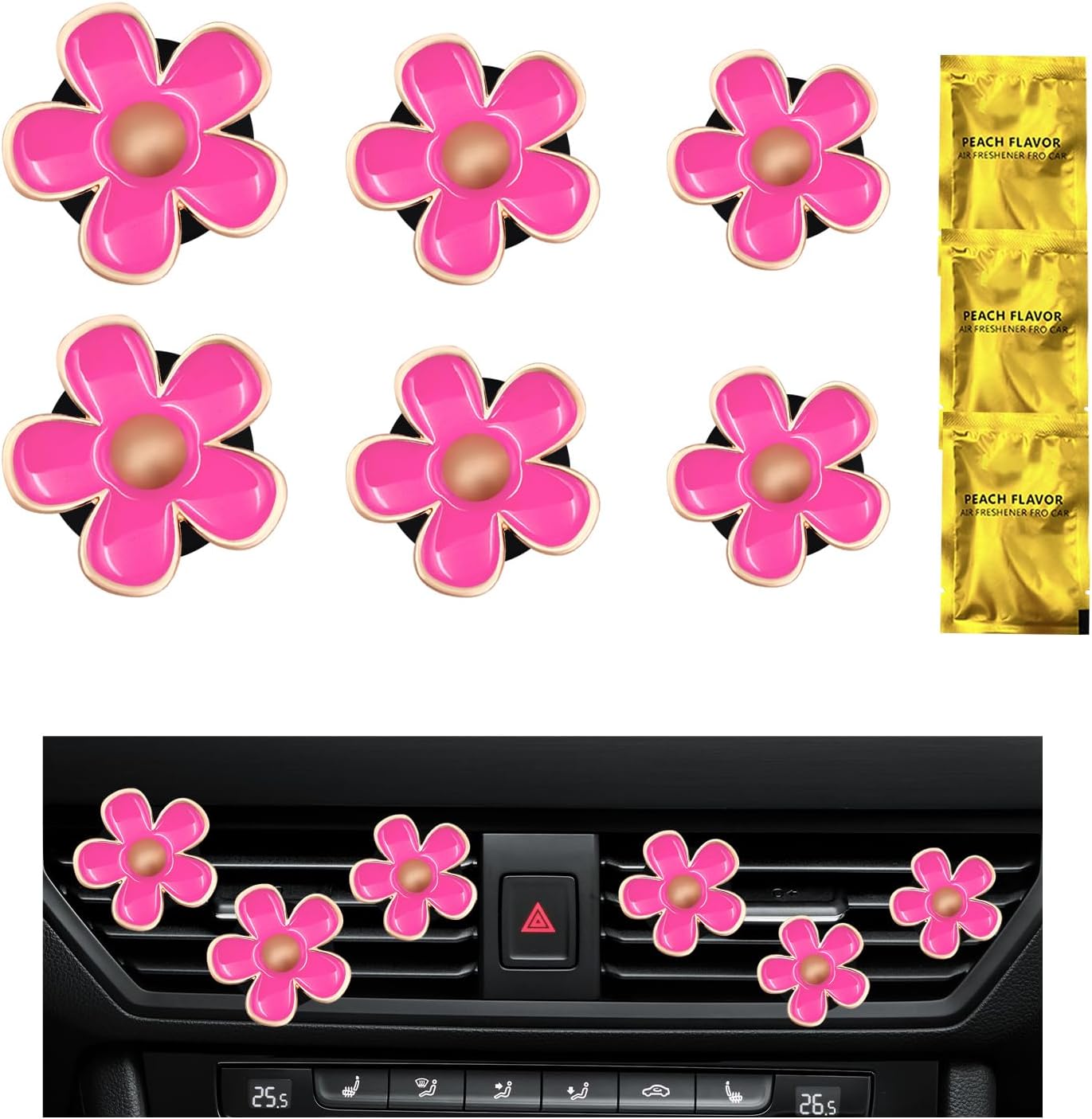 6PCS Daisy Flower Car Air Vent - Car Air Freshener Vent reseña y precio