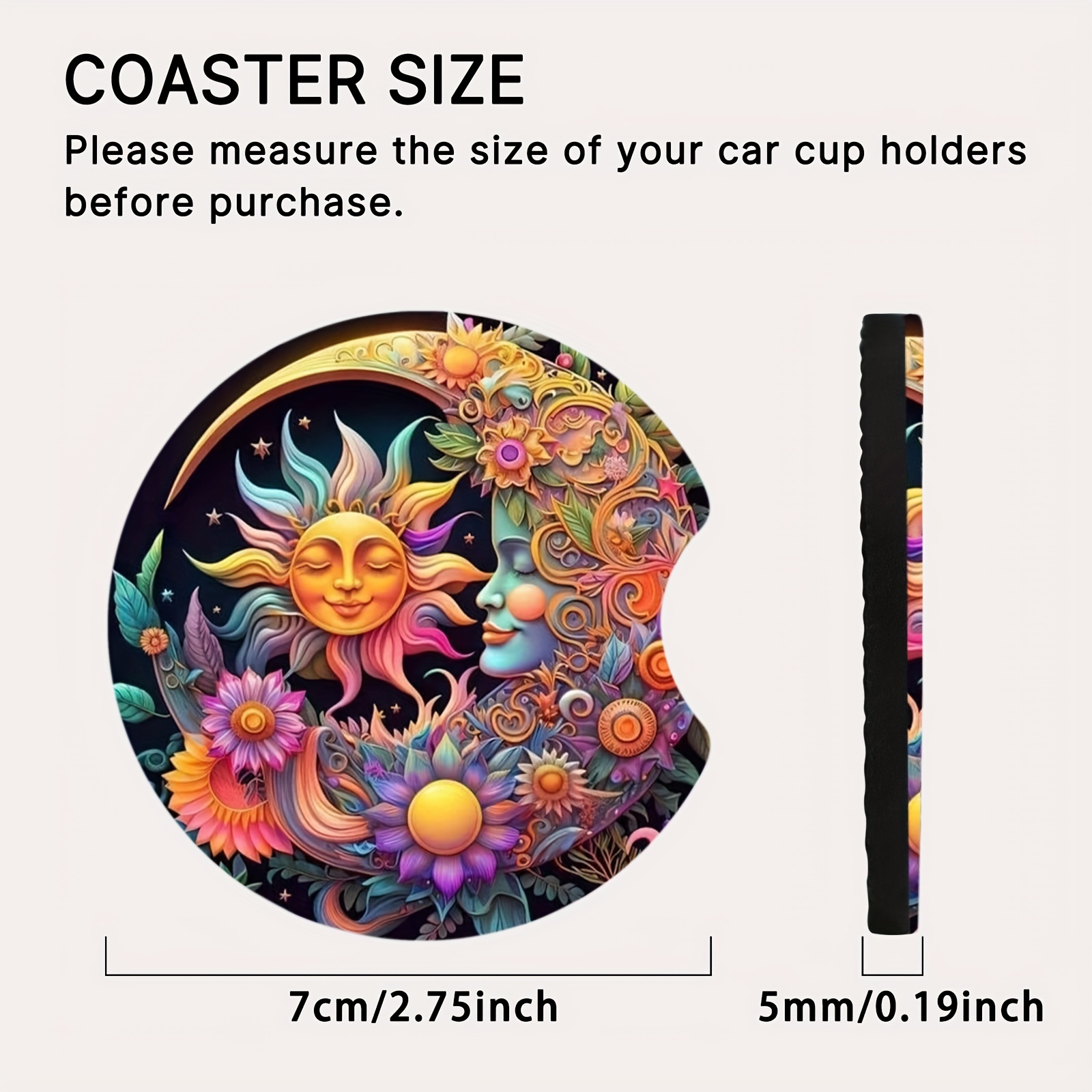 2Pc Color Sun With Moon Foam C - Car Accessories Useful reseña y precio