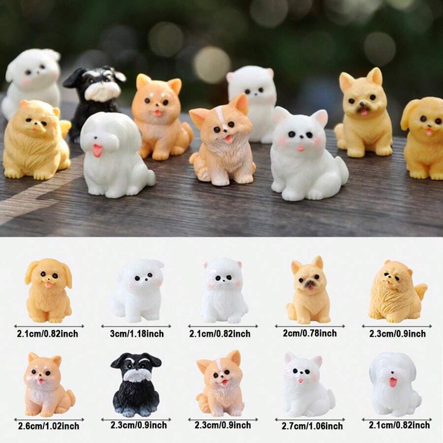5pcs Mini Resin Dog Figurines  - Car Accessories Useful reseña y precio
