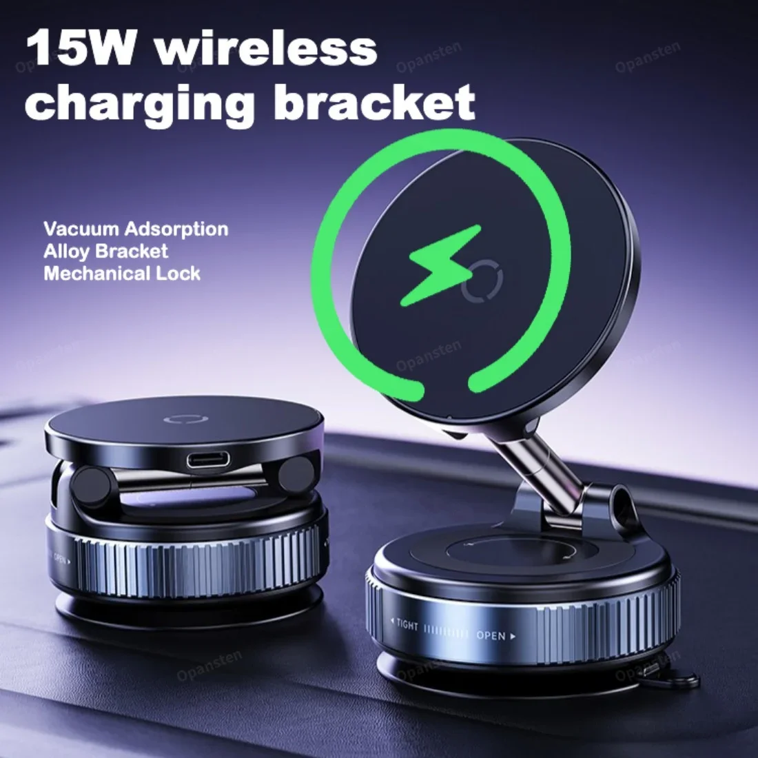 360° Rotation Vacuum Suction C - Wireless Car Charger reseña y precio