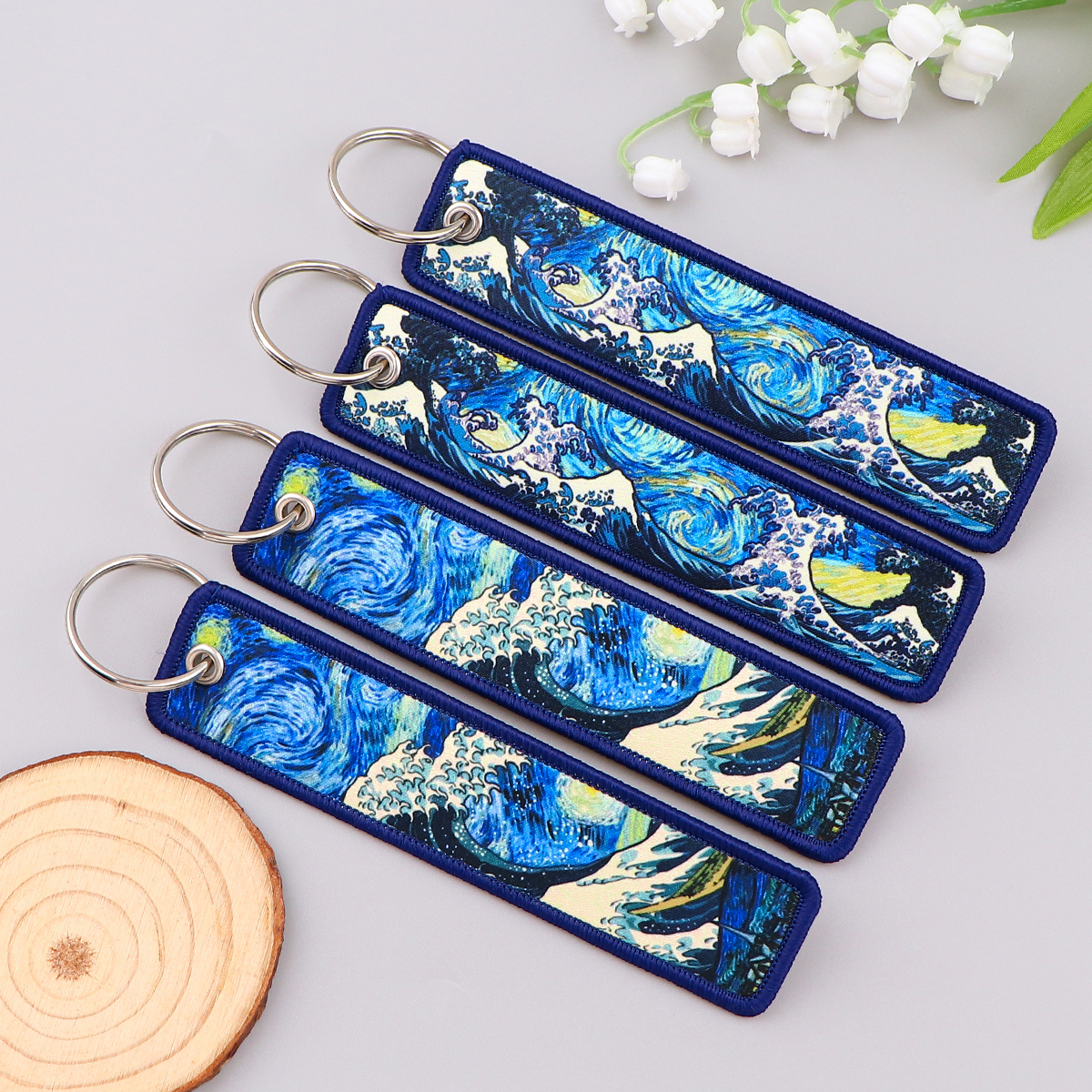 Van Gogh Embroidery Key Fobs K - Car Accessories Japan reseña y precio