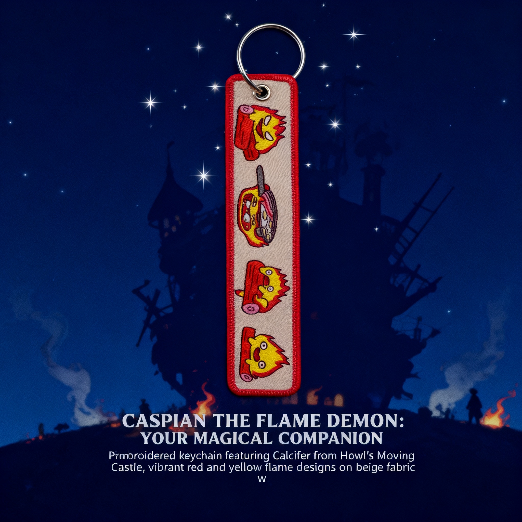 Anime Fire Embroidery Key Fobs - Car Accessories Japan reseña y precio