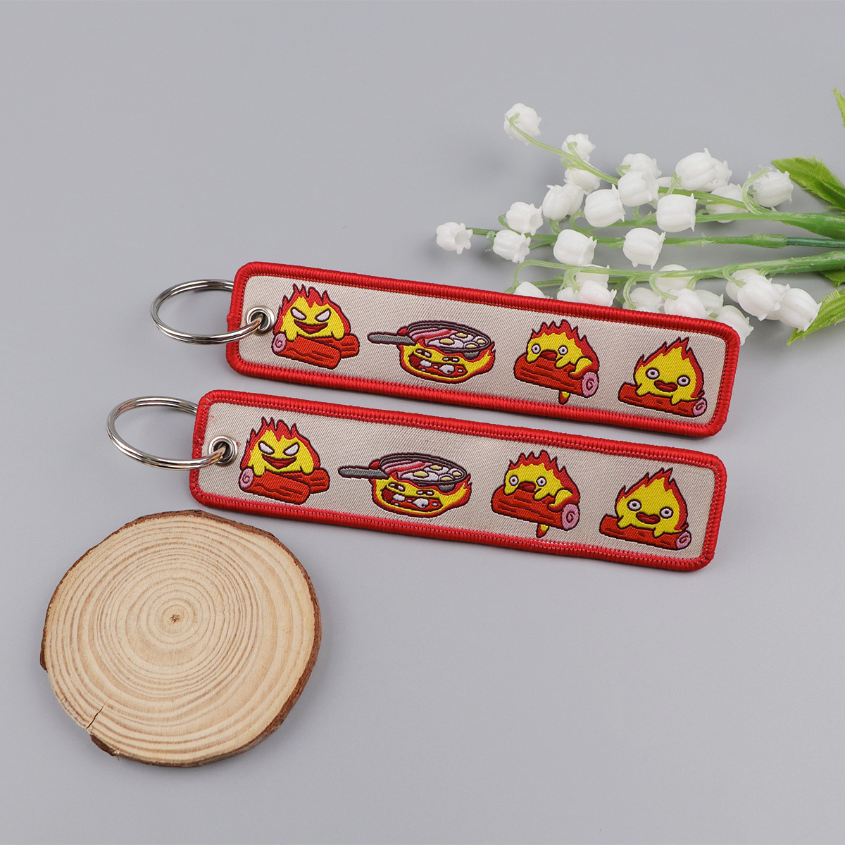 Anime Fire Embroidery Key Fobs - Car Accessories Japan reseña y precio