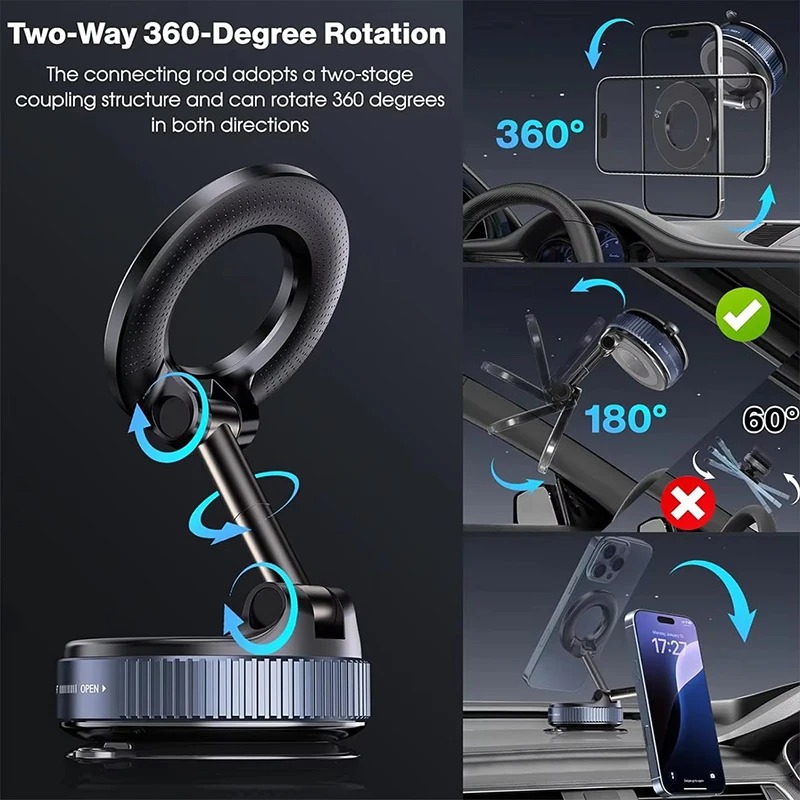 Magnetic Car Phone Holder Vacu - Wireless Car Charger reseña y precio