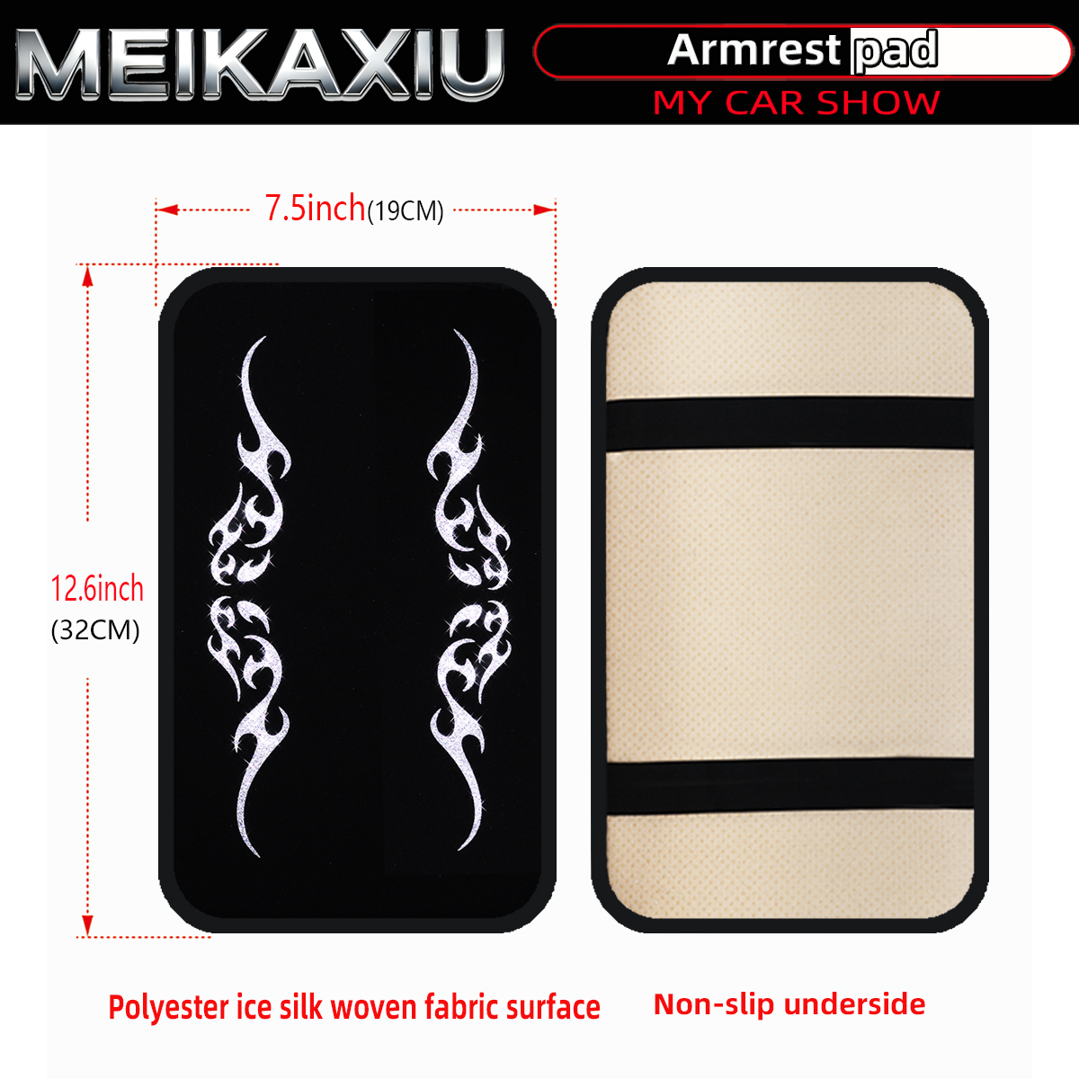 Car Armrest Cover Glitter Fabr - Car Accessories Useful reseña y precio